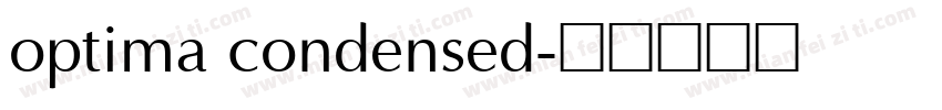 optima condensed字体转换
